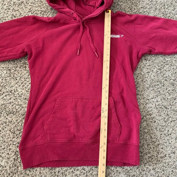 Gymshark Womens Dark Pink Pullover Hoodie Size L Cotton Blend - Picture 4 of 7
